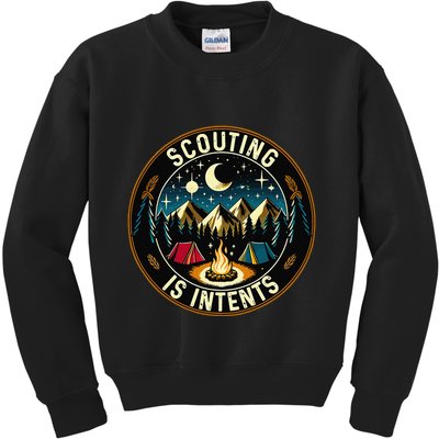 Scouting Is Intents Scout Camper Camping Kids Sweatshirt