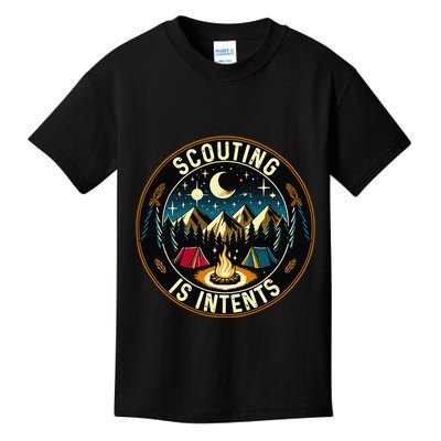 Scouting Is Intents Scout Camper Camping Kids T-Shirt