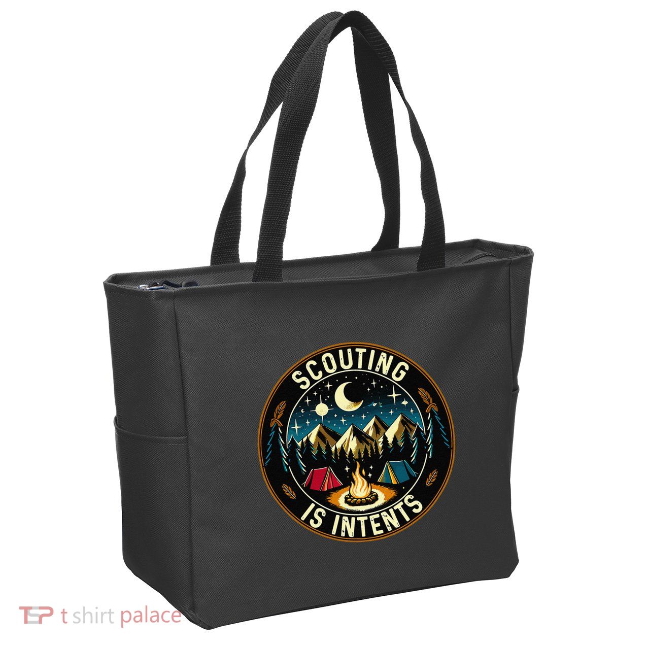 Scouting Is Intents Scout Camper Camping Zip Tote Bag