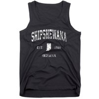 Shipshewana Indiana IN Vintage Athletic Sports Design Tank Top