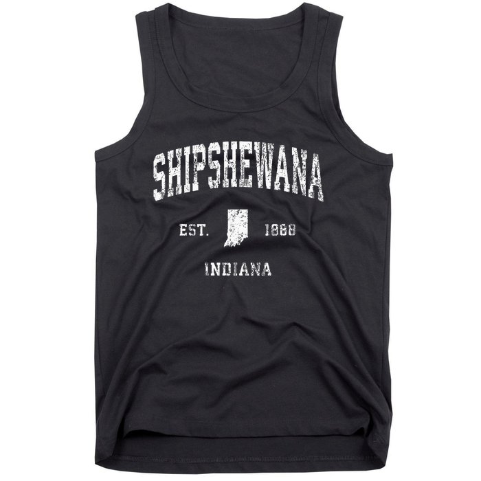 Shipshewana Indiana IN Vintage Athletic Sports Design Tank Top