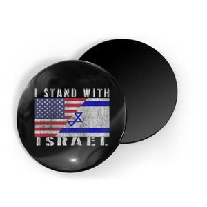 Support Israel I Stand With Israel Israel Flag/American Flag Magnet