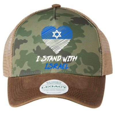 Support Israel I Stand With Israel Israeli Flag Legacy Tie Dye Trucker Hat