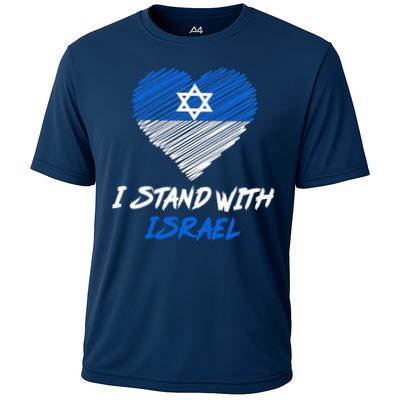 Support Israel I Stand With Israel Israeli Flag Performance Shirt