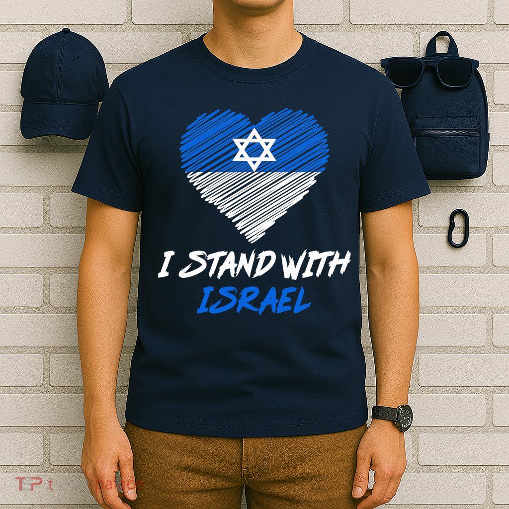 Support Israel I Stand With Israel Israeli Flag T-Shirt