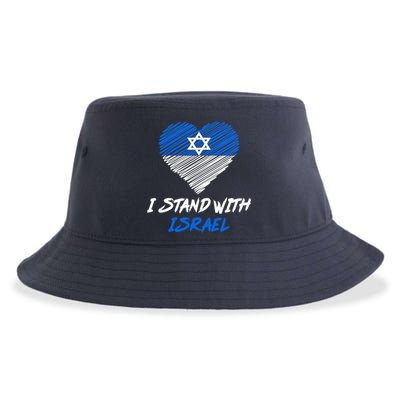 Support Israel I Stand With Israel Israeli Flag Sustainable Bucket Hat
