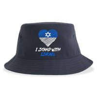 Support Israel I Stand With Israel Israeli Flag Sustainable Bucket Hat