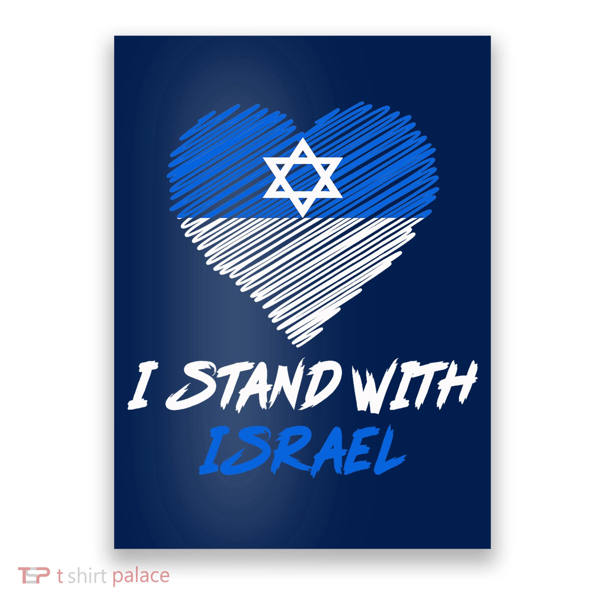 Support Israel I Stand With Israel Israeli Flag Poster