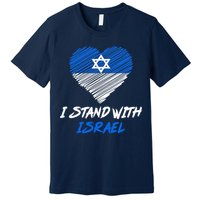 Support Israel I Stand With Israel Israeli Flag Premium T-Shirt