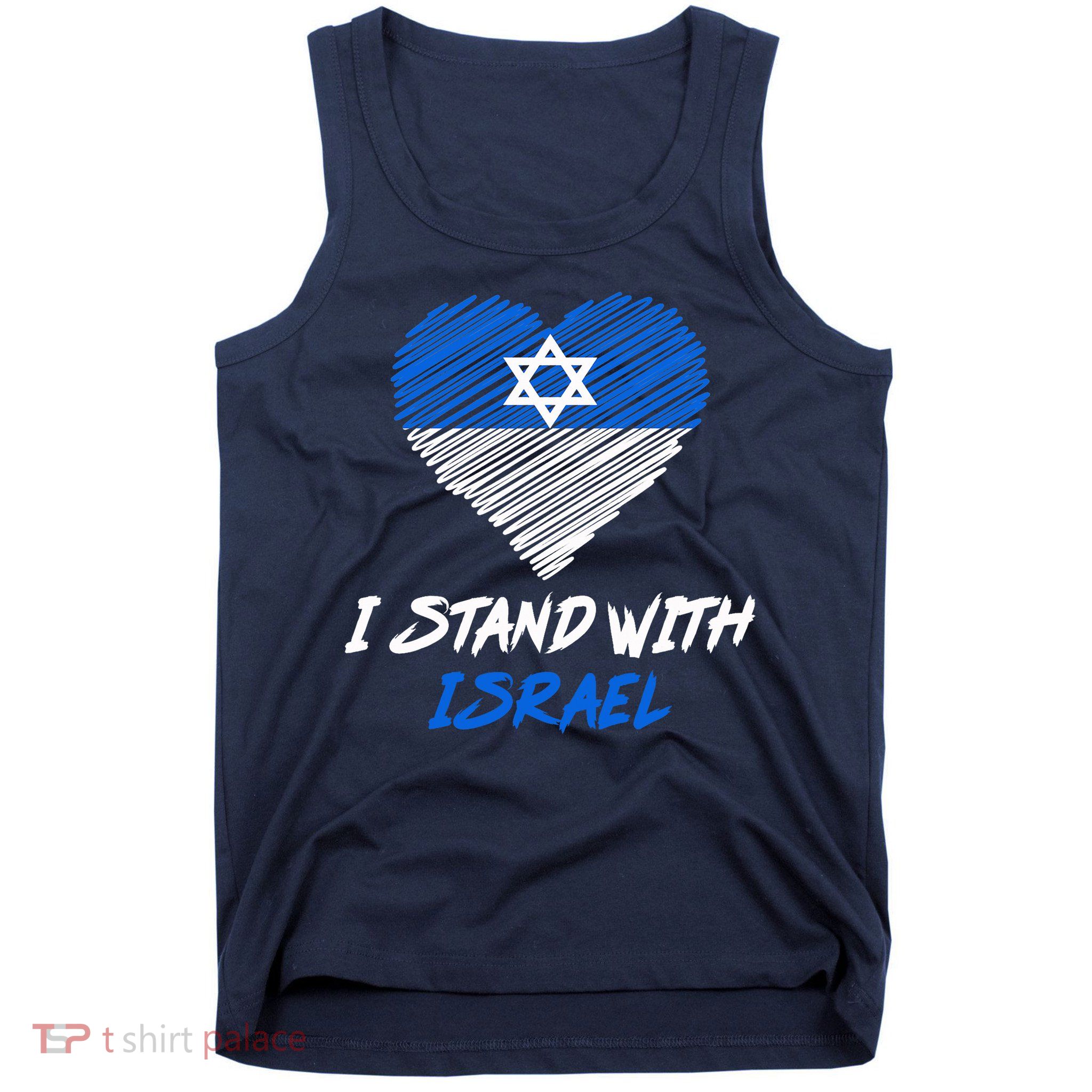 Support Israel I Stand With Israel Israeli Flag Tank Top