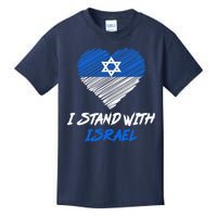 Support Israel I Stand With Israel Israeli Flag Kids T-Shirt