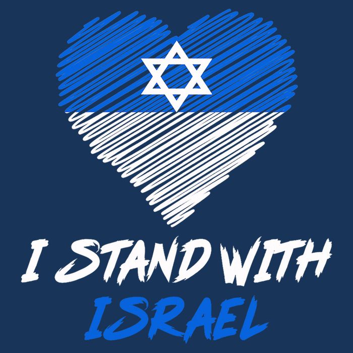 Support Israel I Stand With Israel Israeli Flag Kids T-Shirt