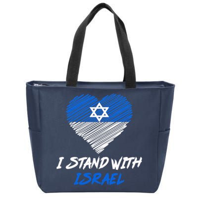 Support Israel I Stand With Israel Israeli Flag Zip Tote Bag
