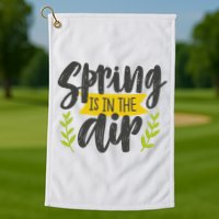 Spring Is In The Air Cute Season Golf Towel