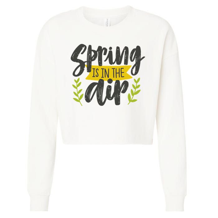 Spring Is In The Air Cute Season Cropped Pullover Crew