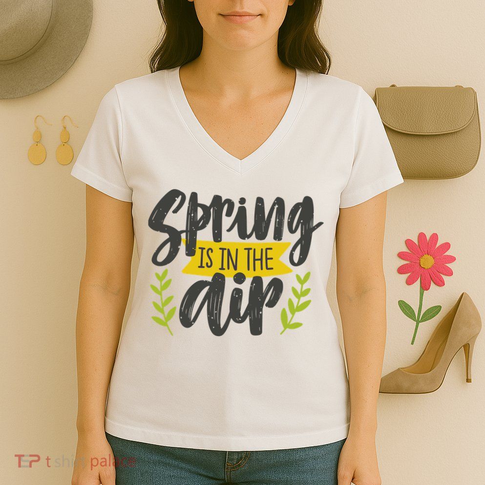 Spring Is In The Air Cute Season Women's V-Neck T-Shirt
