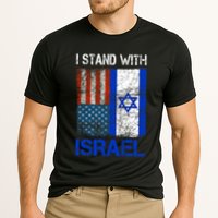 Support Israel I Stand With Israel Usa American Israeli Flag Cooling Performance Crew T-Shirt