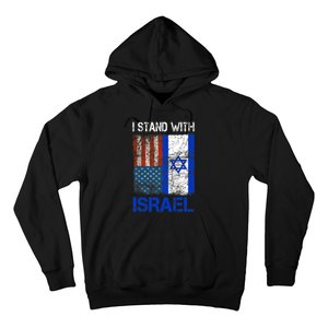 Support Israel I Stand With Israel Usa American Israeli Flag Hoodie