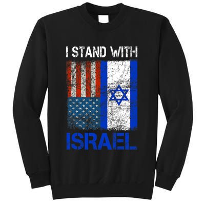 Support Israel I Stand With Israel Usa American Israeli Flag Sweatshirt