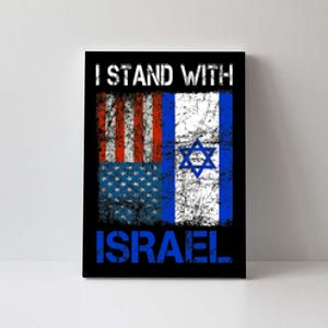 Support Israel I Stand With Israel Usa American Israeli Flag Canvas