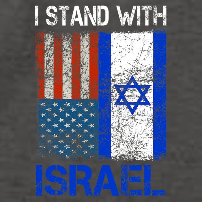 Support Israel I Stand With Israel Usa American Israeli Flag Vector Backpack