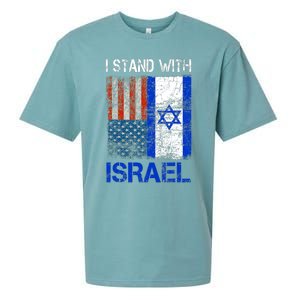 Support Israel I Stand With Israel Usa American Israeli Flag Sueded Cloud Jersey T-Shirt