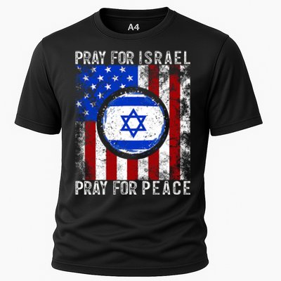 Support Israel I Stand With Israel Pray For Israel America Flag Cooling Performance Crew T-Shirt