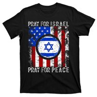 Support Israel I Stand With Israel Pray For Israel America Flag T-Shirt