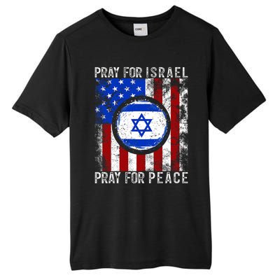 Support Israel I Stand With Israel Pray For Israel America Flag Tall Fusion ChromaSoft Performance T-Shirt