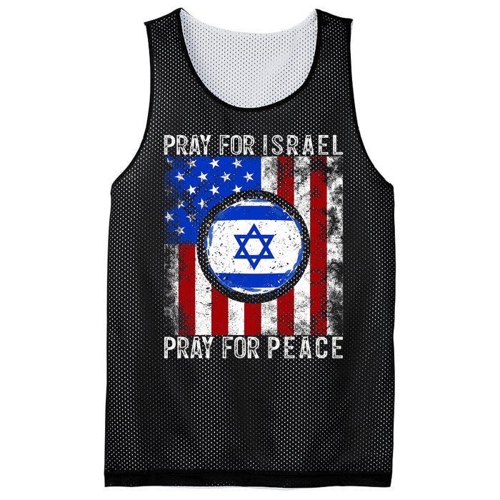 Support Israel I Stand With Israel Pray For Israel America Flag Mesh Reversible Basketball Jersey Tank