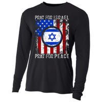 Support Israel I Stand With Israel Pray For Israel America Flag Cooling Performance Long Sleeve Crew