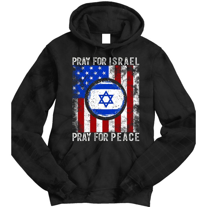 Support Israel I Stand With Israel Pray For Israel America Flag Tie Dye Hoodie