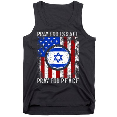 Support Israel I Stand With Israel Pray For Israel America Flag Tank Top