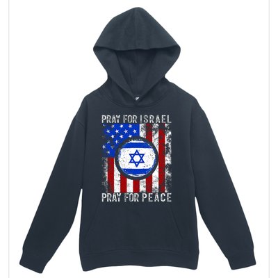 Support Israel I Stand With Israel Pray For Israel America Flag Urban Pullover Hoodie