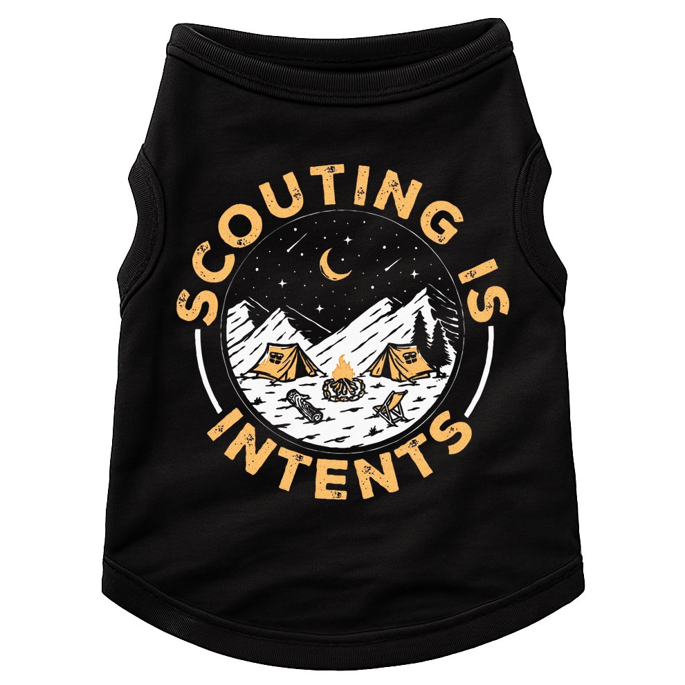 Scouting Is Intents Scout Funny Camping Doggie Tank