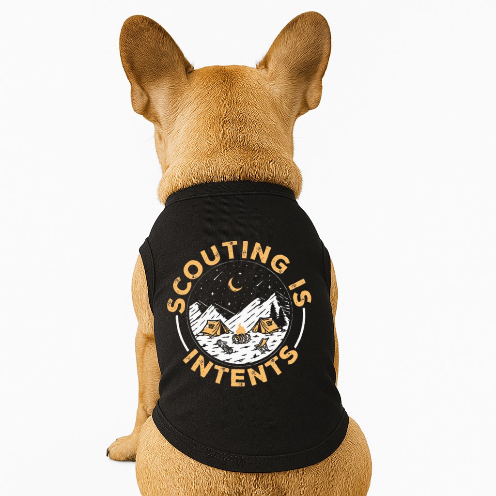 Scouting Is Intents Scout Funny Camping Doggie Tank