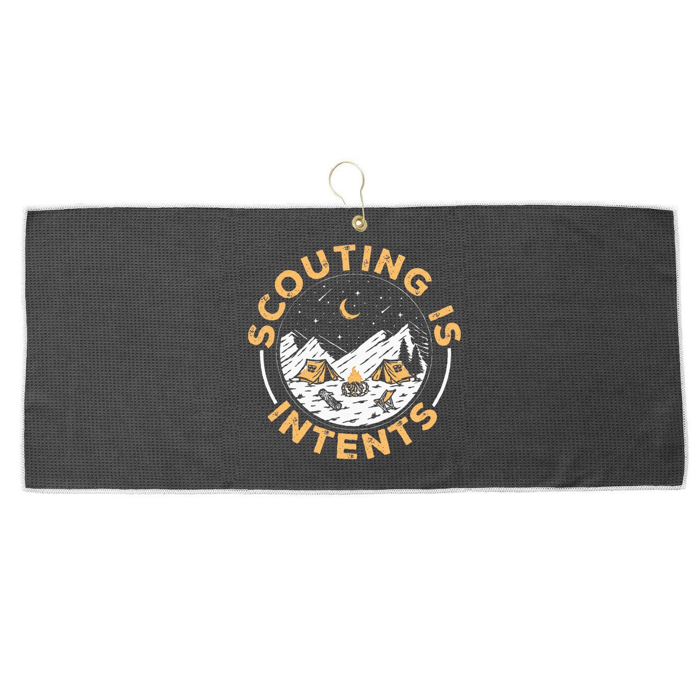 Scouting Is Intents Scout Funny Camping Large Microfiber Waffle Golf Towel