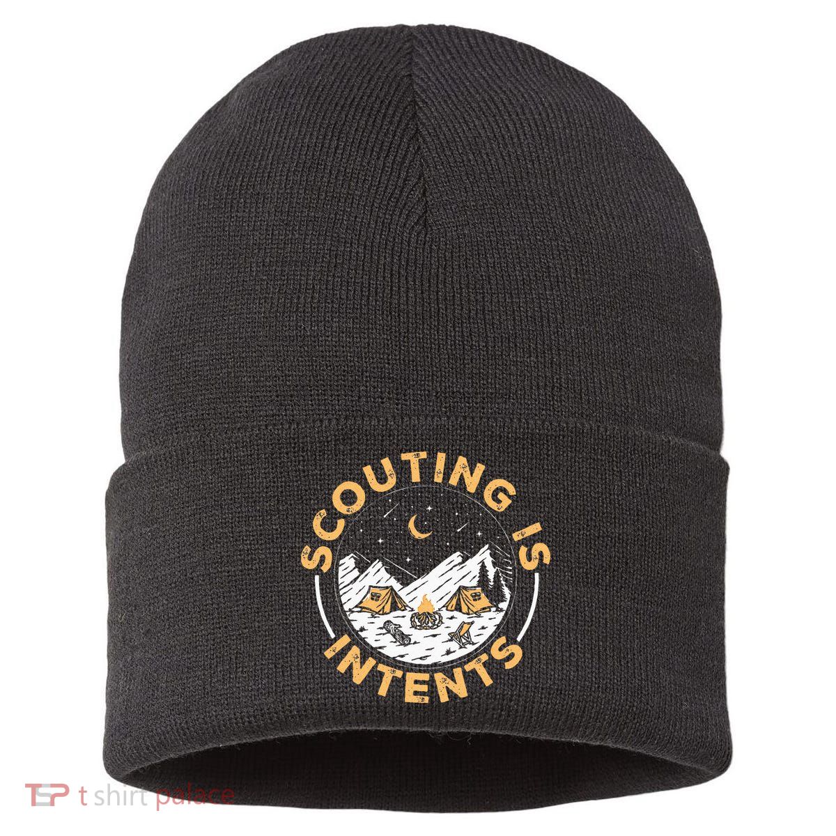 Scouting Is Intents Scout Funny Camping Sustainable Knit Beanie