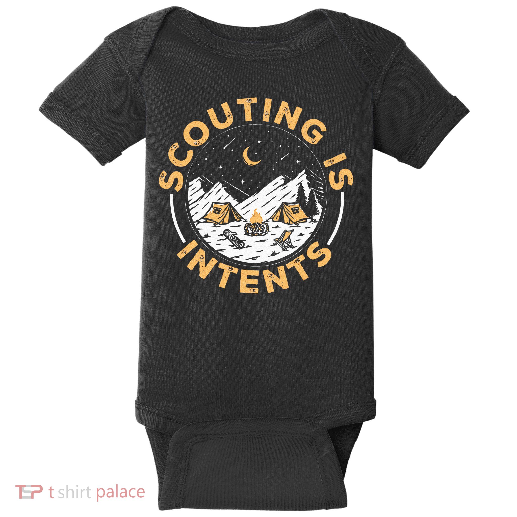 Scouting Is Intents Scout Funny Camping Baby Bodysuit