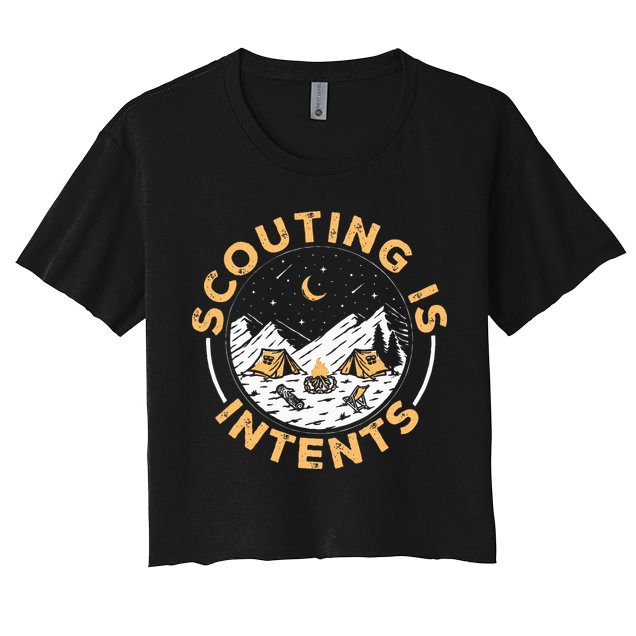 Scouting Is Intents Scout Funny Camping Crop Top