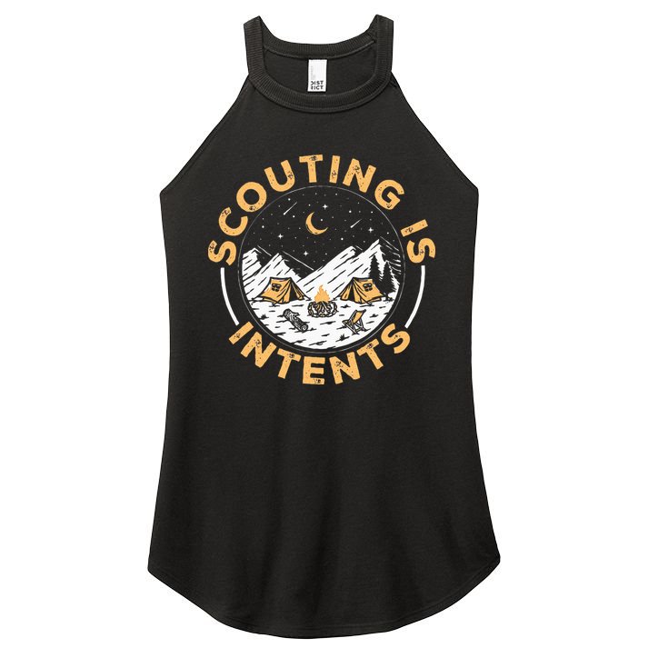 Scouting Is Intents Scout Funny Camping Women's Perfect Tri Rocker Tank