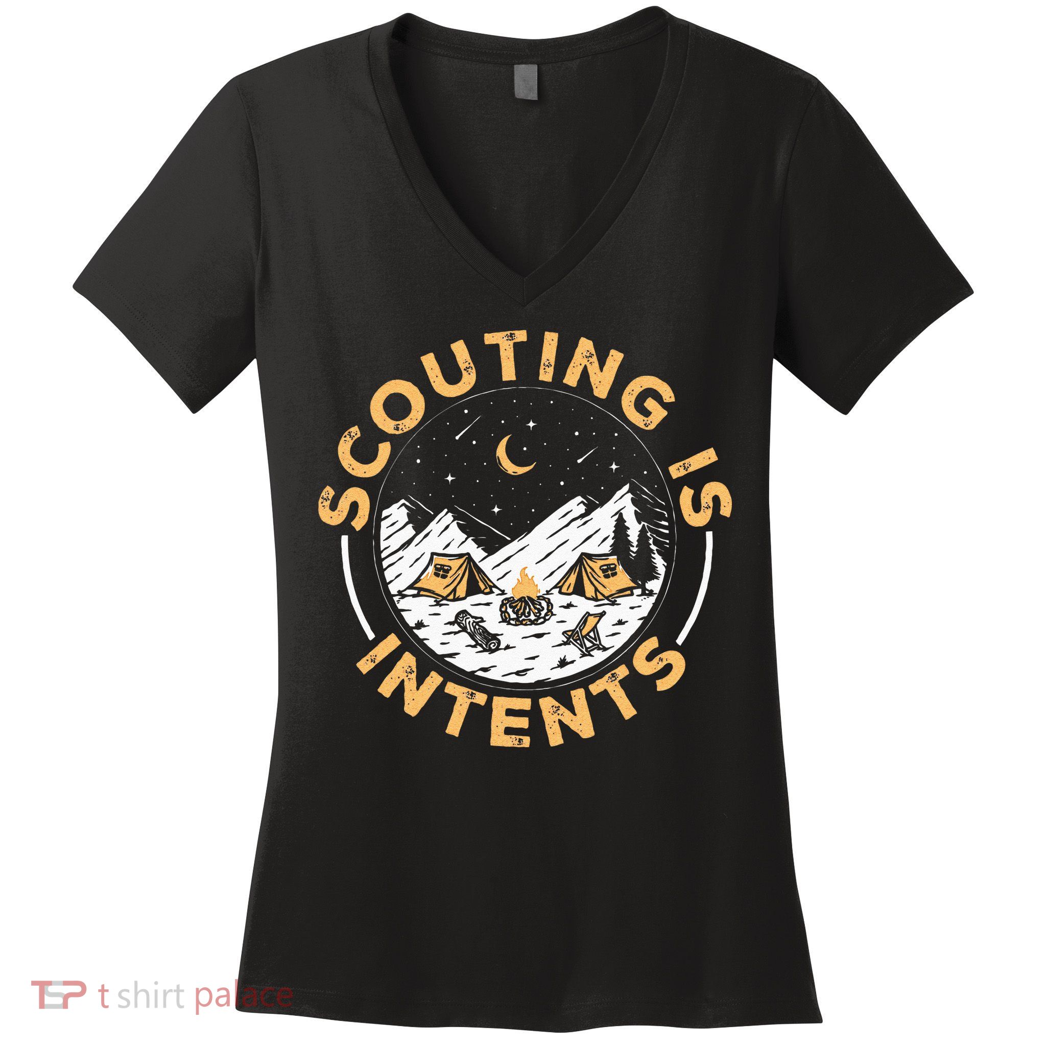 Scouting Is Intents Scout Funny Camping Women's V-Neck T-Shirt