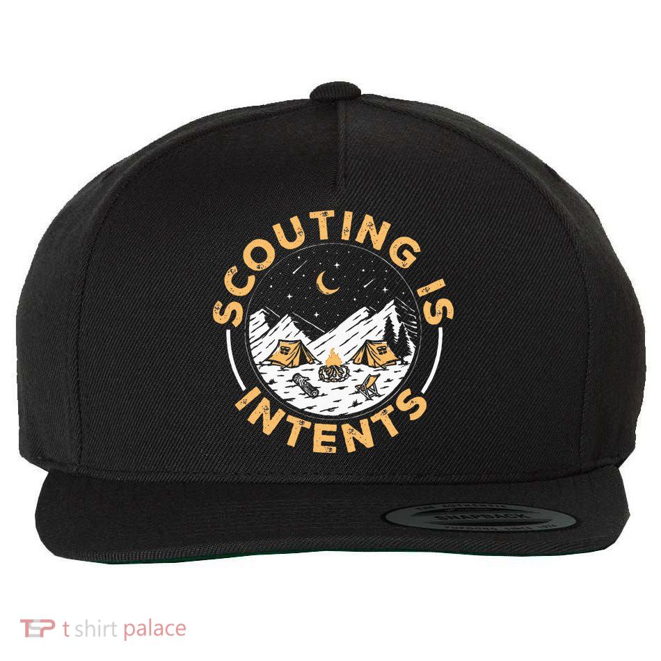 Scouting Is Intents Scout Funny Camping Wool Snapback Cap