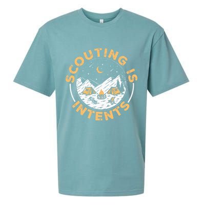Scouting Is Intents Scout Funny Camping Sueded Cloud Jersey T-Shirt