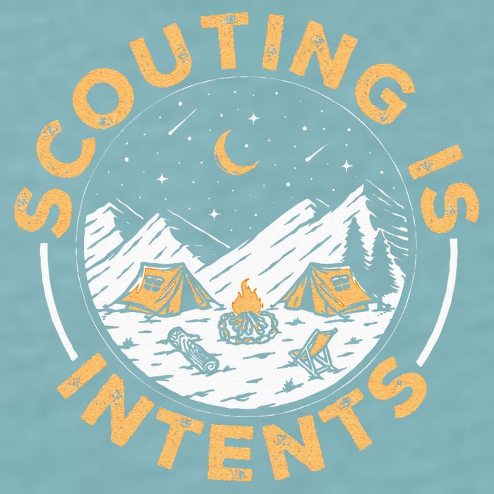 Scouting Is Intents Scout Funny Camping Sueded Cloud Jersey T-Shirt