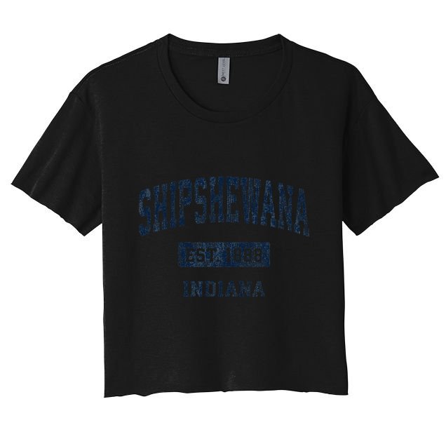 Shipshewana Indiana In Vintage Established Crop Top