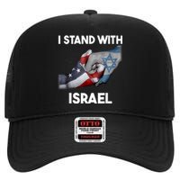 Support Israel I Stand With Israel Israel Strong Israel Flag  I Stand With Isra High Crown Mesh Back Trucker Hat