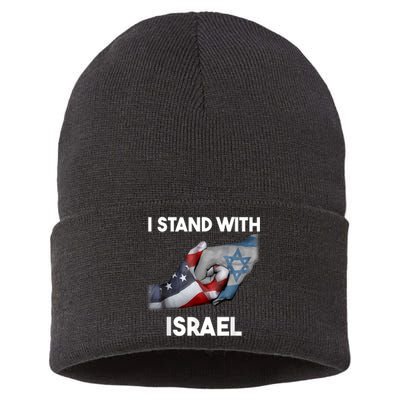 Support Israel I Stand With Israel Israel Strong Israel Flag  I Stand With Isra Sustainable Knit Beanie