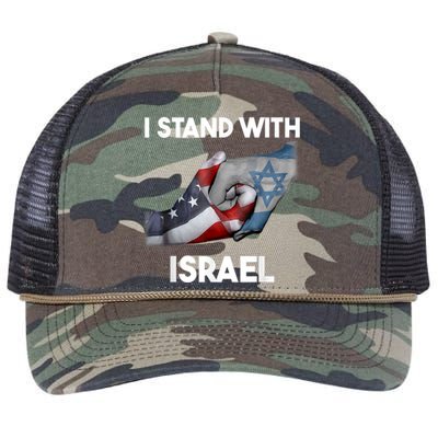 Support Israel I Stand With Israel Israel Strong Israel Flag  I Stand With Isra Retro Rope Trucker Hat Cap