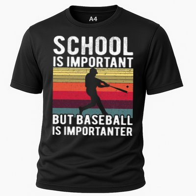 School Is Important But Baseball Is Importanter Vintage Performance Shirt